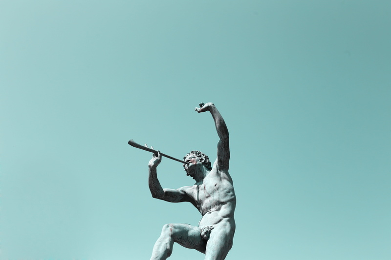 strength, art and craft, pan, instrument, statue, copy space, adventure, men, creativity, person, nature, paris, symbol, clear sky, dancing faun, faune