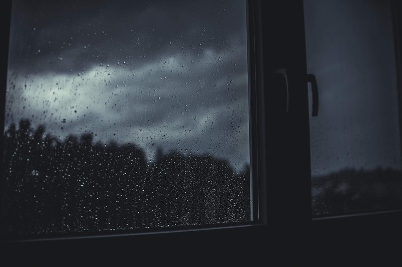 drop, cloud - sky, dusk, glass, sky, looking through window, window, close-up, raindrops, nature, looking, day, transparent, dark, no people, rain, glass - material