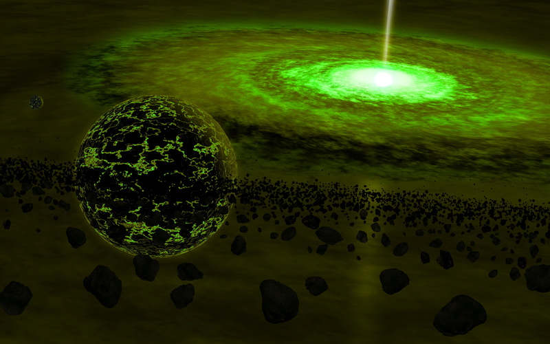 planet, rays, quasar, light, asteroids, color, 4K, the universe