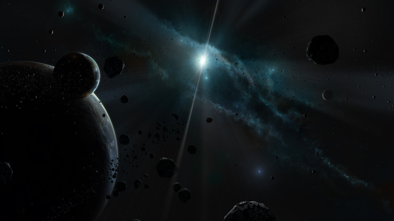 black color, dark, star - space, space planet space art asteroid quasars, galaxy, space, cloud - sky, space exploration, ball, moon, orbiting, night, 1080P
