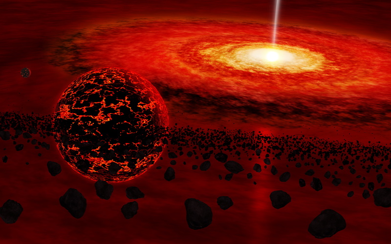quasar, 8K, the wreckage, destruction, cracked, space, stones, planet