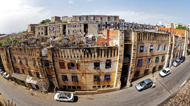 incidental people, sky, 4K, fish-eye lens, day, building exterior, building, nature, alger, city, algeria, city life, residential district, built structure