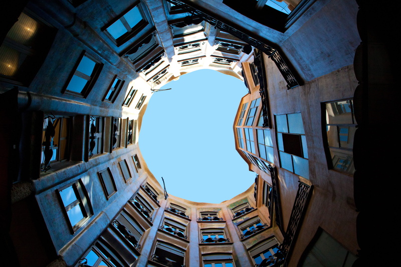 ancient, famous Place, angle, Wide-angle, mila, Gaudi, office building exterior, skyscraper, architecture, architectural, architecture And Buildings, casa