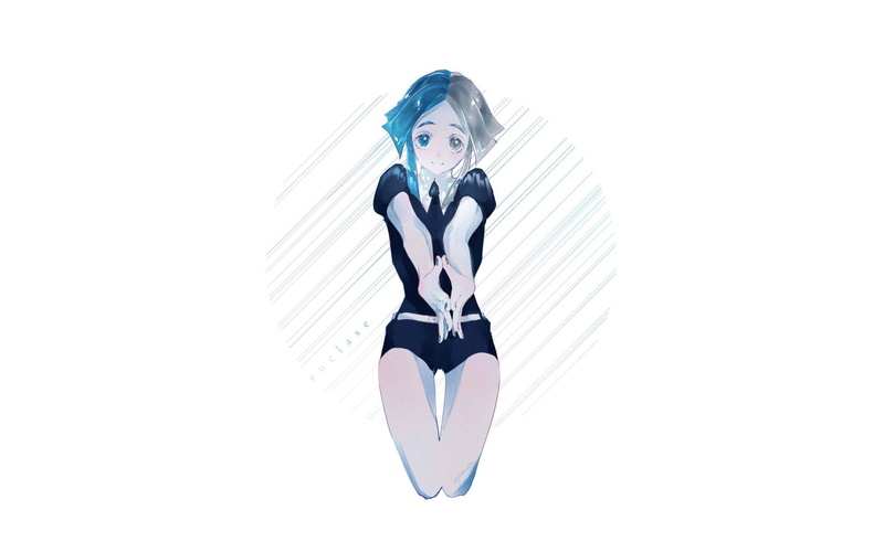 anime, Houseki no kuni, anime girls, simple background, 1080P, Euclase (Houseki no Kuni)