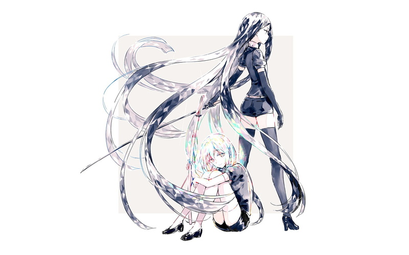 1080P, simple background, Bort (Houseki no Kuni), Houseki no kuni, anime, Diamond (Houseki no Kuni)