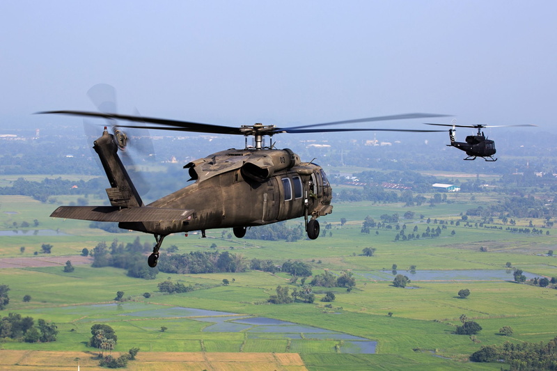 Military Helicopters, Bell UH-1 Iroquois, 1080P, Sikorsky UH-60 Black Hawk