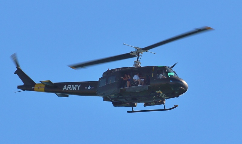 tourists, transportation, 1080P, bell uh-1 iroquois, more, day, war, sky, air, plane, clear sky, aerospace industry, no people, armed Forces, explosive