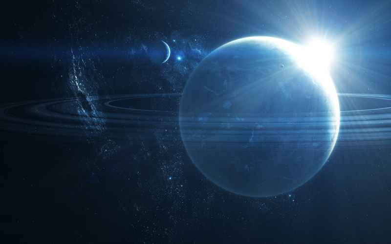 planet, digital art, 1080P, planetary rings, space art, space