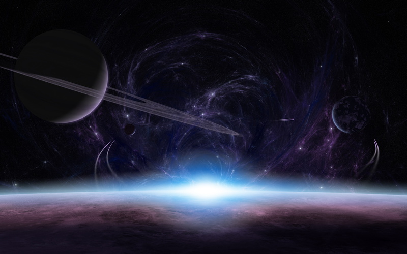 digital art, space, space art, planetary rings, 4K, planet