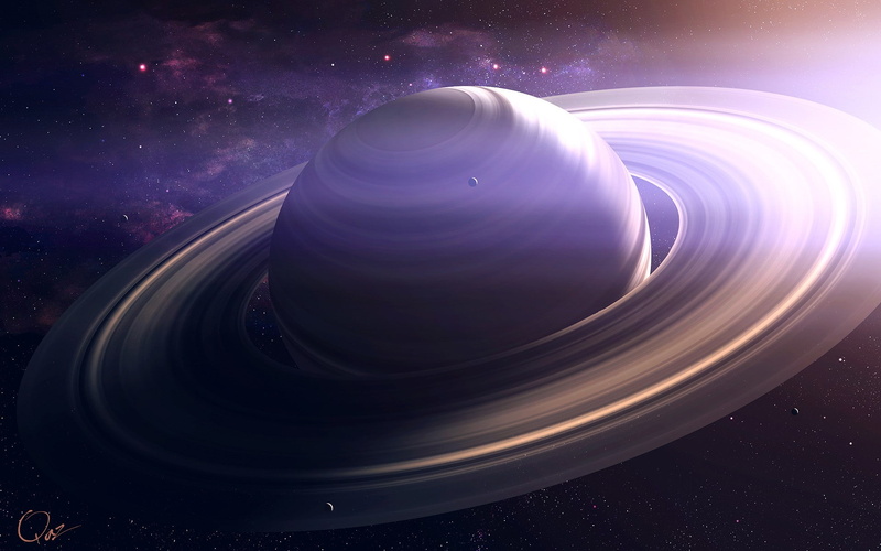 galaxy, stars, 1080P, space art, planet, QAuZ, planetary rings