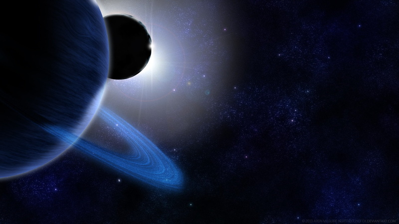 planet, 1080P, space, planetary rings, digital art, space art
