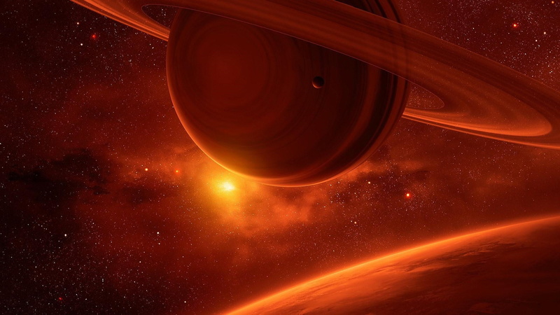 scenics - nature, planet - space, beauty in nature, solar system, orbiting, space, universe, planet, science, planetary ring, illuminated, ringed planet
