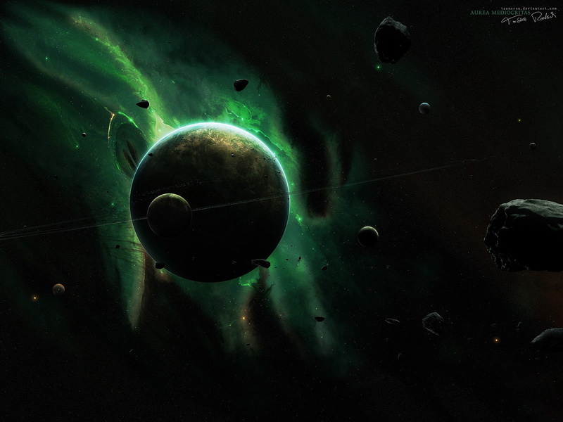 no people, star - space, water, 720P, creativity, close-up, green, planet, drop, shape, asteroid, night, planet - space, nature, space, space art, indoors