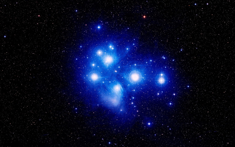 bright, backgrounds, luminosity, nature, globular star cluster, astronomy, illuminated, light - natural phenomenon, glowing, stars, Pleiades, taurus, black background