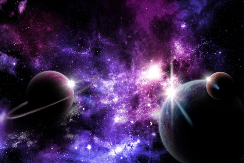 fantasy, galaxy, orbiting, outdoors, star, alien, 2K, solar System, purple, star Field, illustration, space, light - Natural Phenomenon, physics, black Hole