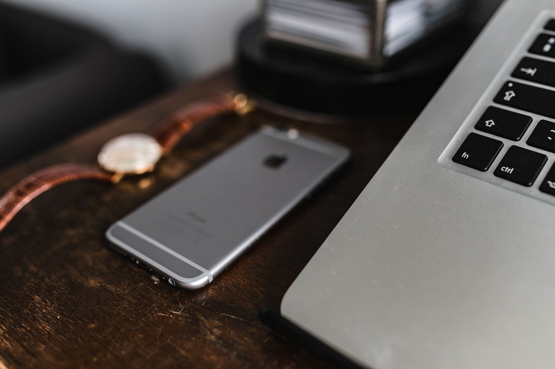 table, indoors, laptop, wireless technology, iphone 6, telecommunications equipment, hipster, connection, portable information device, no people, close-up