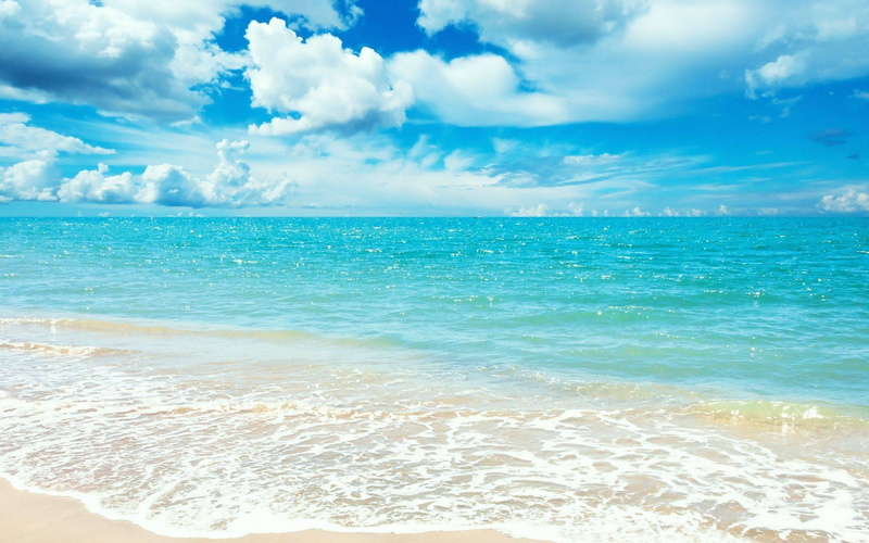clouds, cloud - sky, day, beauty in nature, blue, outdoors, horizon over water, 1080P, turquoise colored, tranquility, ocean, sand, scenics - nature, nature