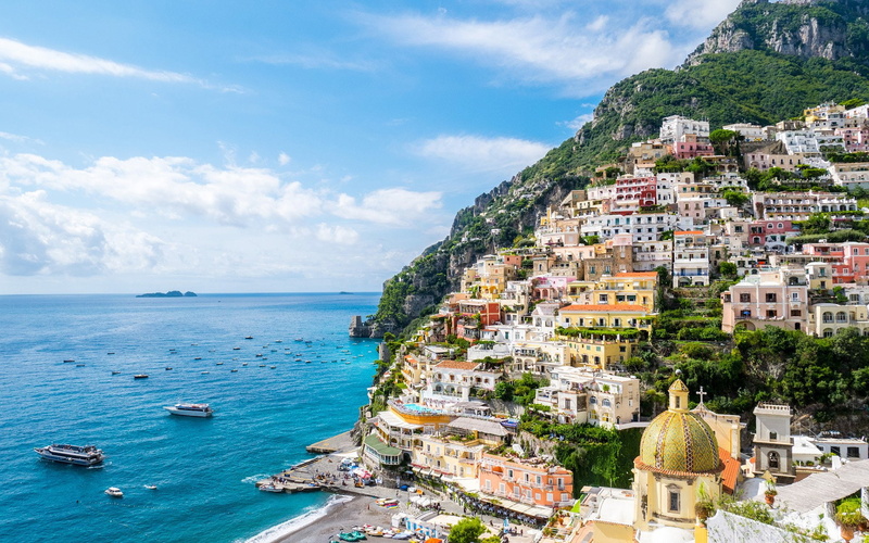 Seascape, Towns, outdoors, nature, land, coastline, bay, beach, 1080P, town, sea, city, built structure, no people, cityscape, travel destinations, building