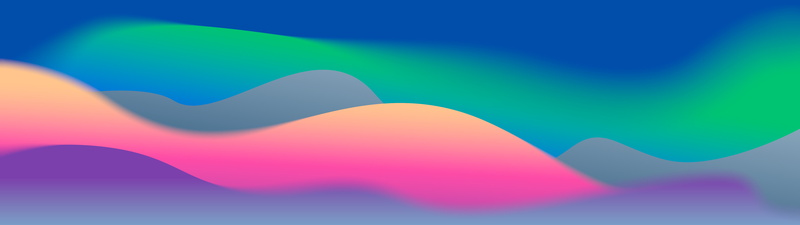 dual display, ultrawide, colorful, 5K, waves, blurred, dual monitors, macOS Big Sur