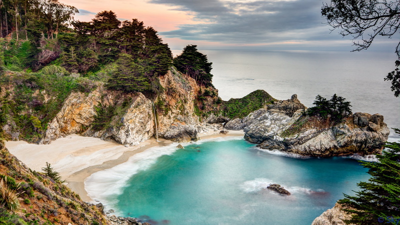 sea, high angle view, bay, photography, land, tranquil scene, outdoors, sand, beach, water, 4K, tranquility, HDR, rock, waves, nature, beauty in nature
