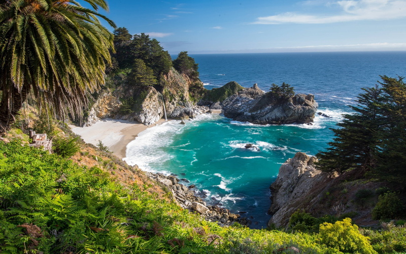 states, 2K, sur, big, falls, united, california, mcway