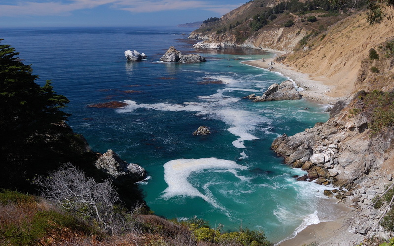 falls, dolly, pacific, 2K, big, sur, mcway, california, coast, r