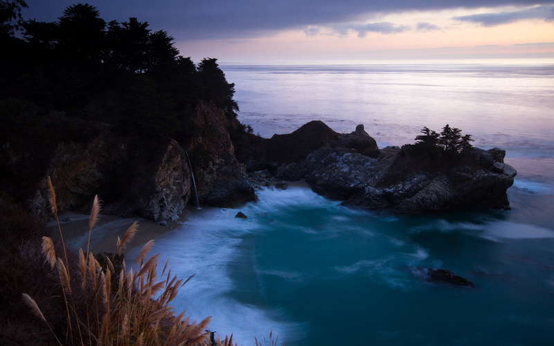 McWay Falls, landscape, California, seascape, 1080P