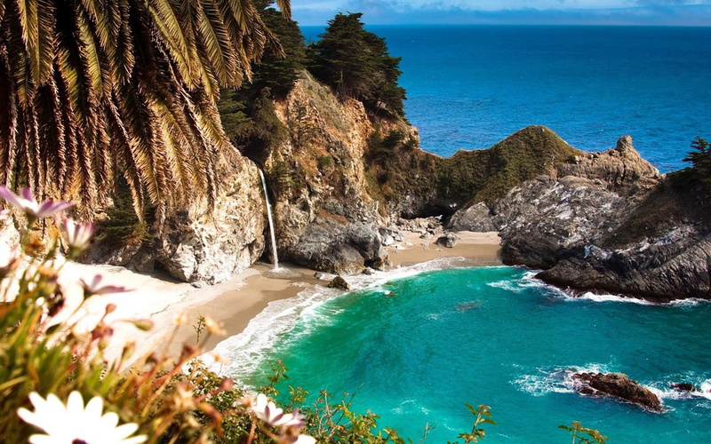 california, waterfall, 1080P, usa, landscape, hd, falls, mcway