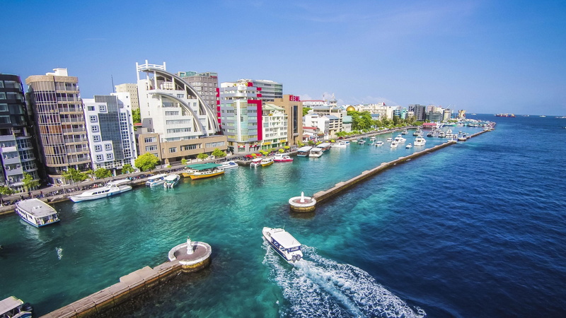 the maldives, marina, cityscape, coast, city, malé, water transportation, tourism, 4K, bay, metropolitan area, waterway, port, sea, sky, coastal and oceanic