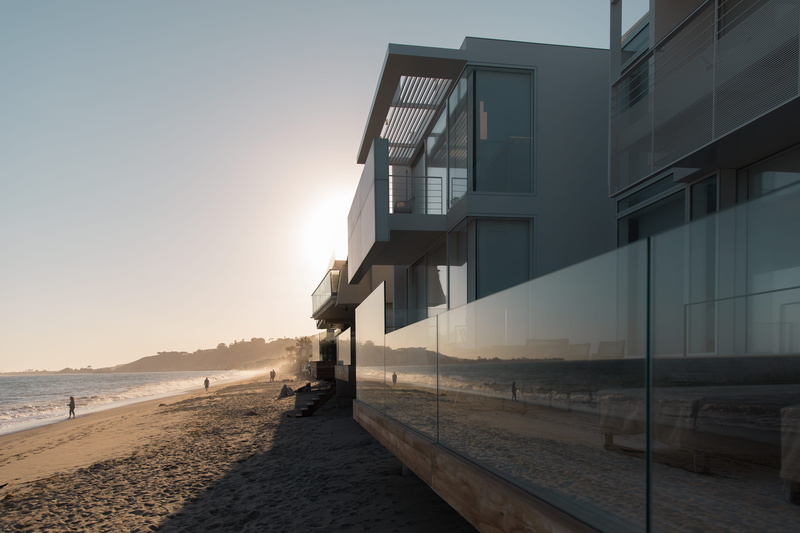 sky, scenics - nature, nature, los angeles, land, 5K, outdoors, building, day, beach, malibu beach, landscape, sunset, malibu, building exterior, architecture