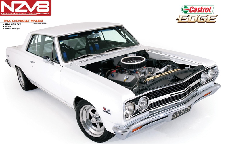 muscle car, high performance, 65 chevy malibu, big block, classic, chevrolet, hot rod, chevy, white, 1080P, malibu