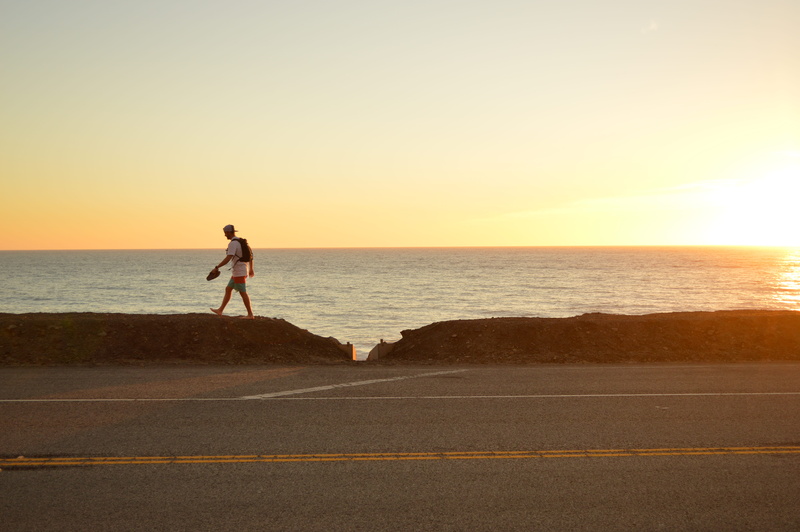goldenhour, full length, adventure, malibu, sunset, water, sea, horizon over water, 5K, hiking, running, scenics - nature, beach, leisure activity, sky