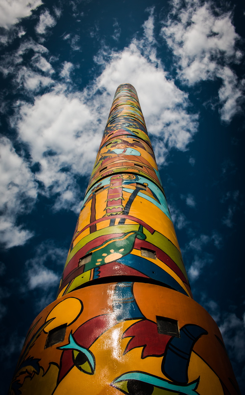 religion, outdoors, india, multi colored, human representation, creativity, cloud - sky, no people, low angle view, sculpture, sky, day, representation