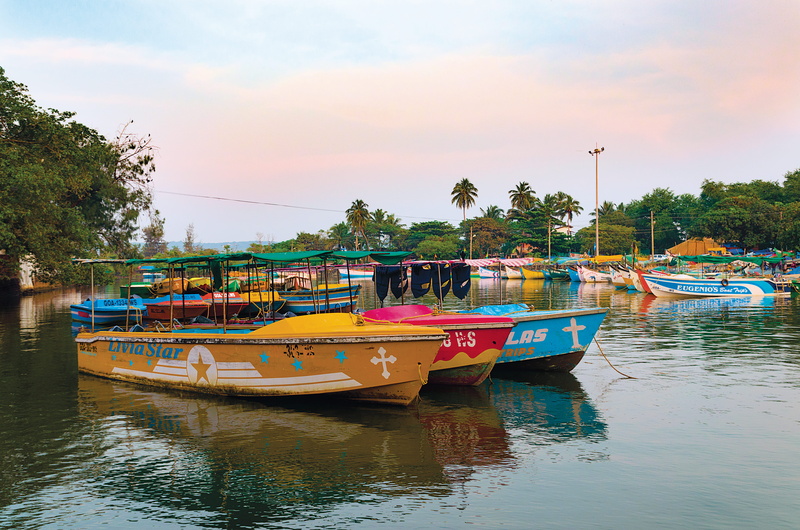 fishing boat, water, nature, sky, scenics - nature, cloud - sky, goa, no people, moored, anchored, outdoors, transportation, travel, mode of transportation
