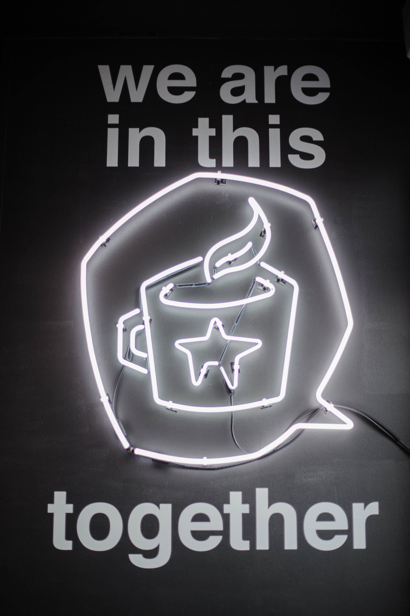 sip of hope, neon, light, light bulb, capital letter, lighting equipment, bandw, electricity, together, white, electric light, bright, indoors, western script