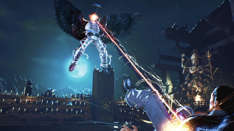 Tekken 7, blurred motion, city, night, arts culture and entertainment, Jin Kazama, real people, event, built structure, firework, nature, performance, architecture