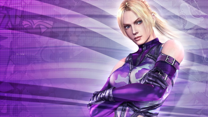 hair, Tekken 5, hairstyle, Nina Williams, women, studio shot, purple, fashion, futuristic, one person, modern, adult, beauty, beautiful people, blond hair
