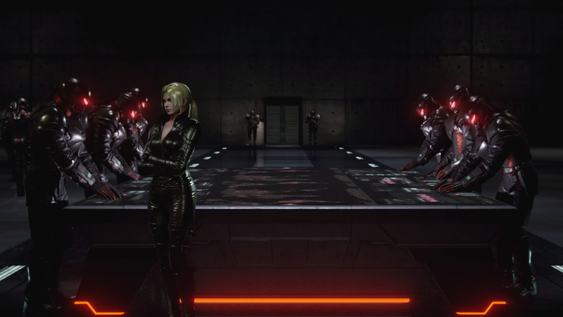 Nina Williams (Tekken), screen shot, blonde, video games, tekken 7, 1080P, glowing eyes