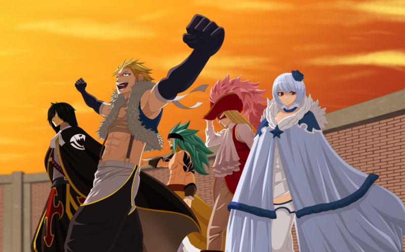 Yukino Aguria, Rufus Lore, Sting Eucliffe, Fairy Tail, Rogue Cheney, Anime, 1080P, Orga Nanagear