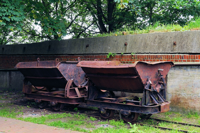 pebble, no people, transport trolley, track, tree, land, day, rail transportation, railroad track, train, green color, outdoors, abandoned, old, plant