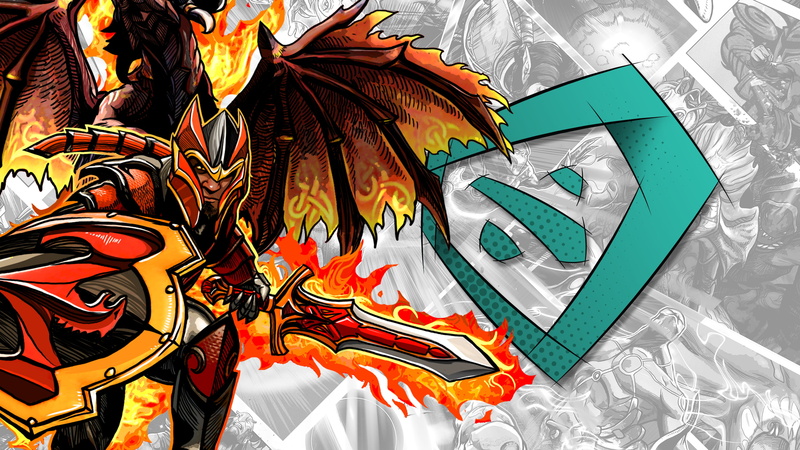 art and craft, games art, shield, choice, variation, still life, animal representation, Dragon Knight, Valve, Dota, knight, paper, 2K, Defense of the Ancients