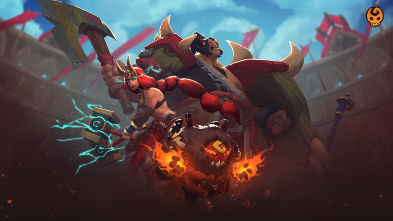 Freya (Battlerite), video games, representation, Battlerite, Ashka (Battlerite), Bakko (Battlerite), celebration, arts culture and entertainment, sky, real people