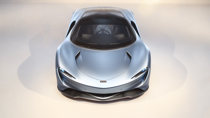 silver colored, Car, studio shot, Speedtail, gt, single object, no people, headwear, high angle view, Hyper-GT, security, 5K, chrome, luxury, mode of transportation
