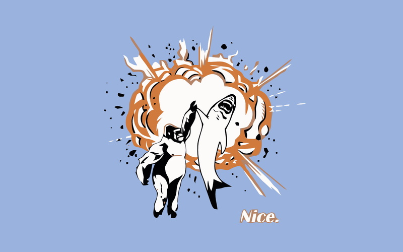 studio shot, gorillas, communication, fantasy, high-five, blue, pattern, art and craft, explosion, sky, creativity, sign, copy space, shark, nature, 1080P