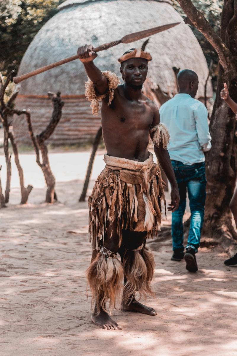 full length, pets, outdoors, shirtless, focus on foreground, zulu kingdom, 5K, men, males, leisure activity, vertebrate, nature, zulu worrior, shaka zulu