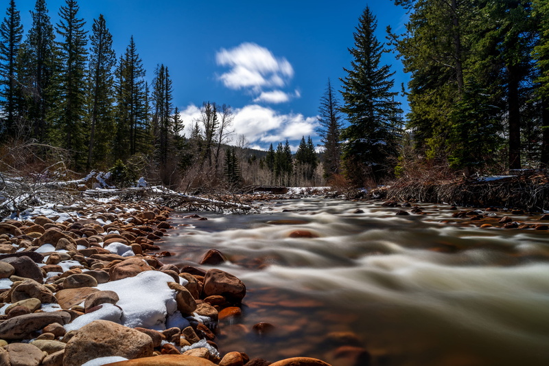 plant, wasatch, winter, rock, day, 2K, rock - object, long exposure, nature, bridge, solid, river, outdoors, surface level, tranquil scene, trees, flowing