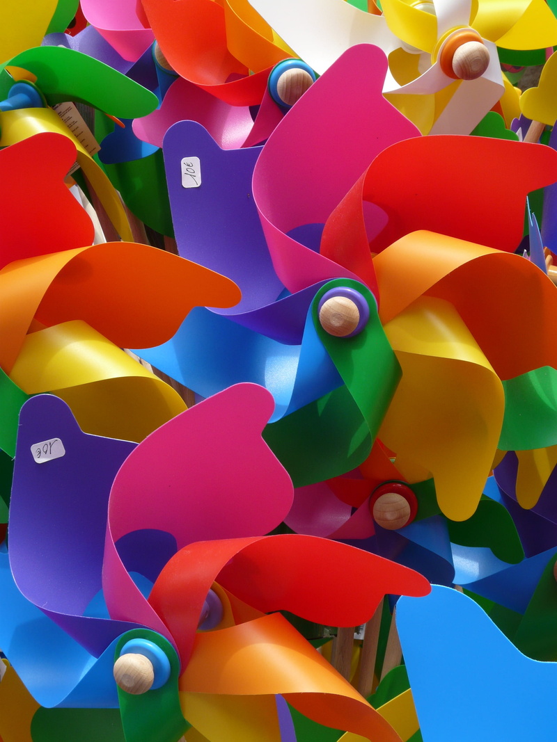 cheerful, red, multi Colored, Colorful, sunlight, toy, 2K, full frame, turn, yellow, choice, Toys, art and craft, children, Pinwheel, abundance, colors