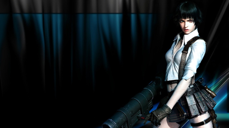 real people, girl, standing, contemplation, curtain, young adult, Lady (Devil May Cry), anime, young women, portrait, front view, Devil May Cry, hairstyle