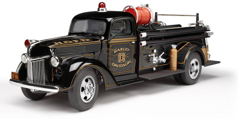 davidson, 1080P, harley, retro, 1946, chevrolet, emergency, firetruck