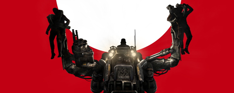 wolfenstein, indoors, technology, copy space, red, world war ii, art and craft, statue, holding, architecture, 1946, 8K, black color, new, no people, creativity
